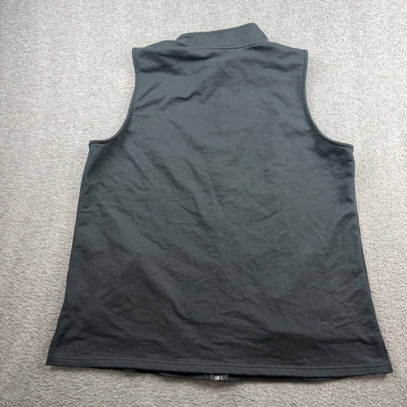 Quacker Factory Womens XL Black Zip Front Sweatshirt Vest Mock Neck Rhinestone - Picture 6 of 6